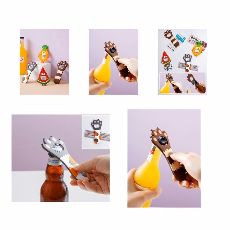 Cute Cat Paw Bottle Opener Magnet