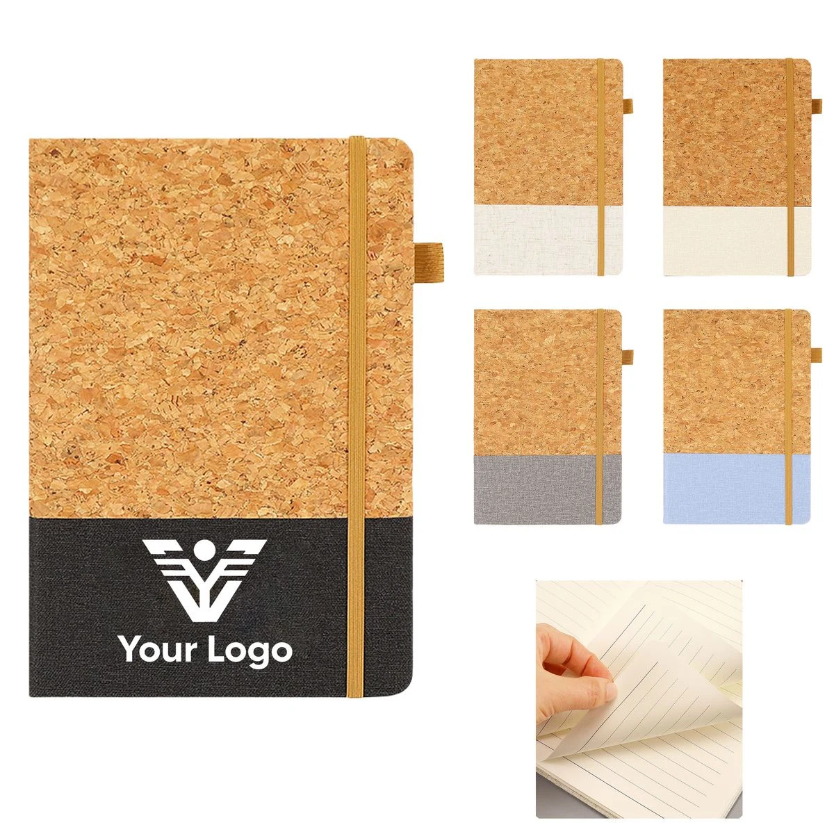 Cork Cover Notebook and Pen Set 1