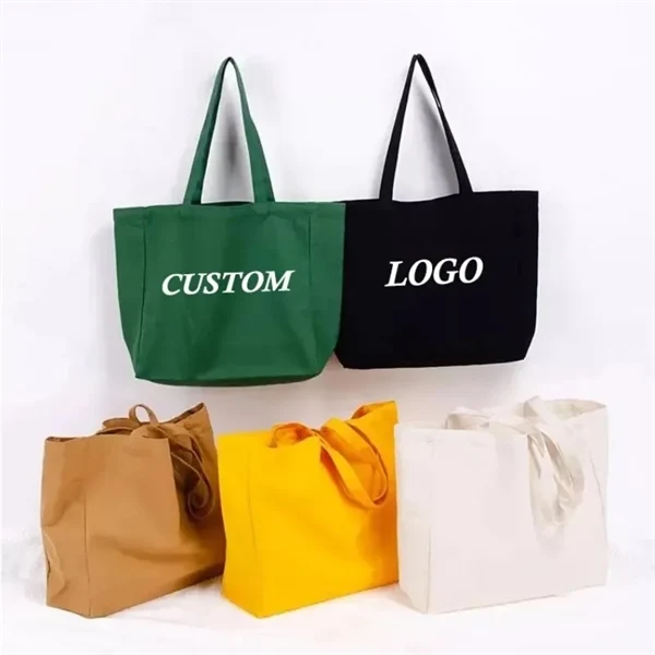 Custom Cotton Canvas Tote Bag 15" x 14" x 6" — Eco-Friendly Reusable Carrier, custom tote bag with logo imprint 1