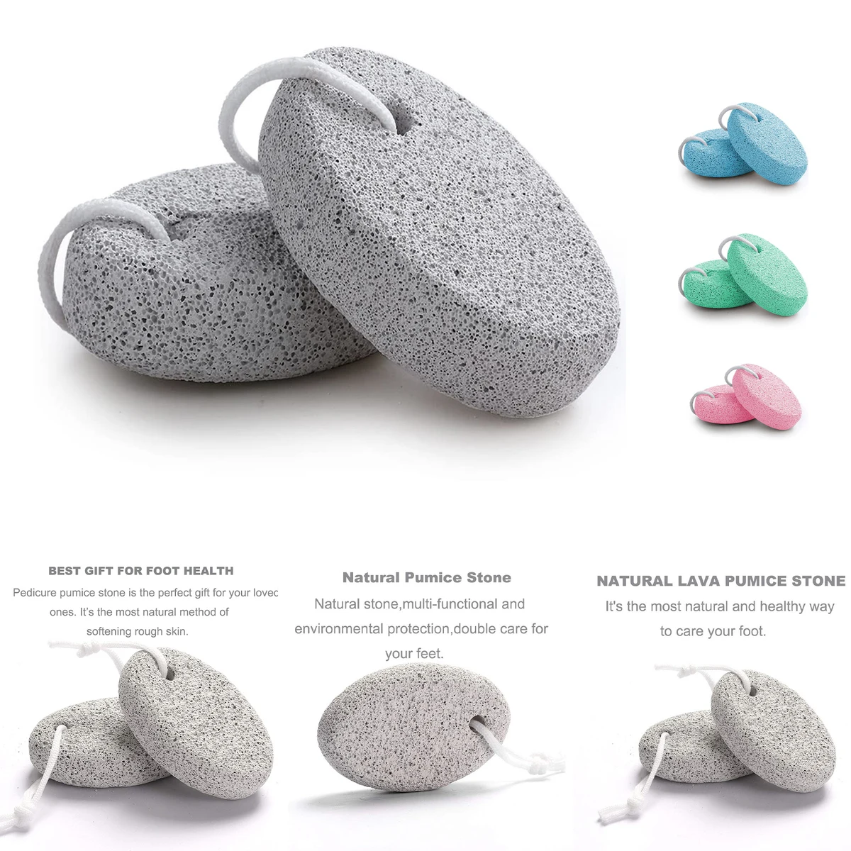 2 Pack Natural Foot Pumice Stone 1