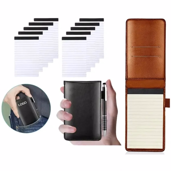 Pocket Notepad Holder with Mini Size and Metal Pen