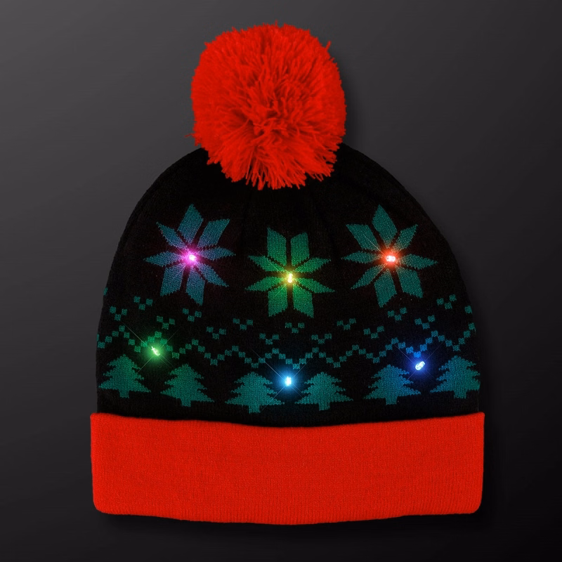 Light Up Christmas Beanie Hat