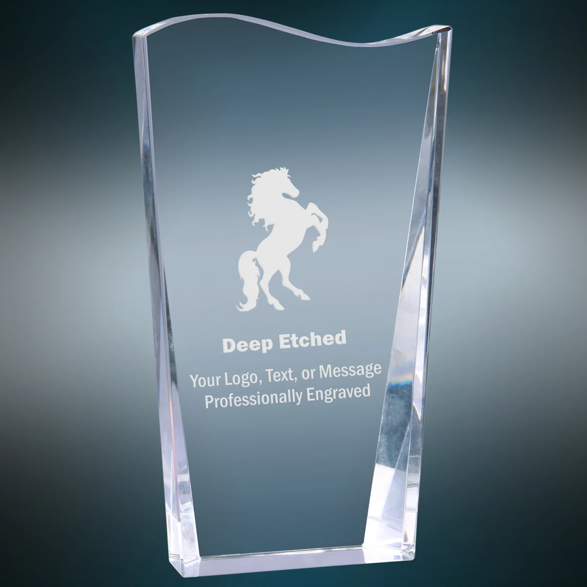 7" Crystal Facet Wave Award 1