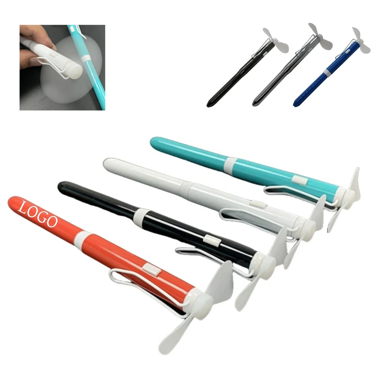 Metal Ballpoint Pen With Handheld Fan 1