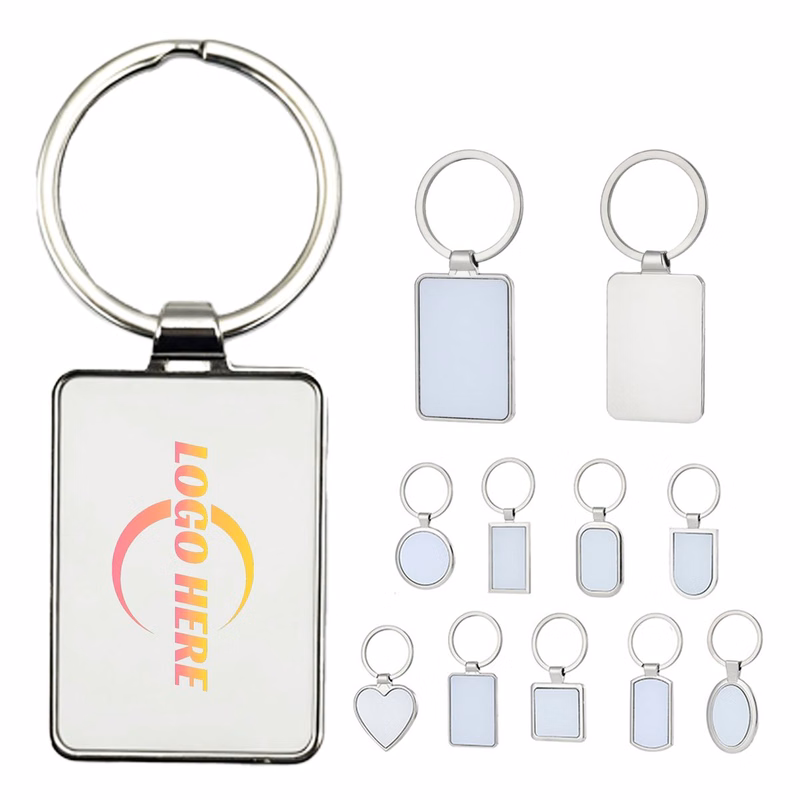 Metal Rectangular Keychain Ornament