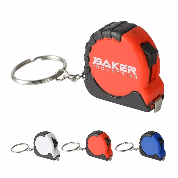 Custom 3 FT Portable Tape Measure Keychain with Slide Lock — Compact Measurement Tool