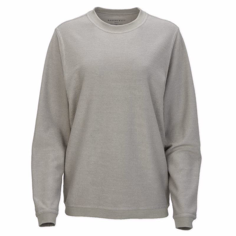BOXERCRAFT ADULT RALLY CORDUROY CREW PULLOVER