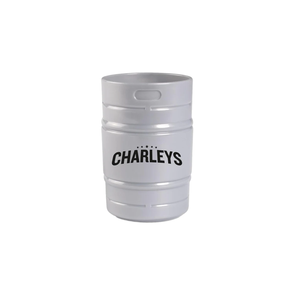 5 Oz Plastic Metallic Silver Beer Key Shaped Sampling Cup 1