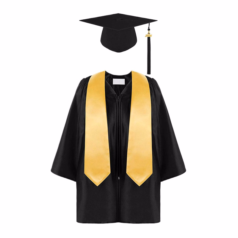 Unisex Classic Polyester Graduation Gown Cap Tassel Set