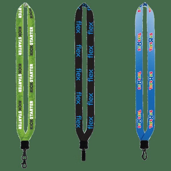 3/4" Dye-Sublimated Lanyard with Plastic Clamshell & Plastic O-Ring