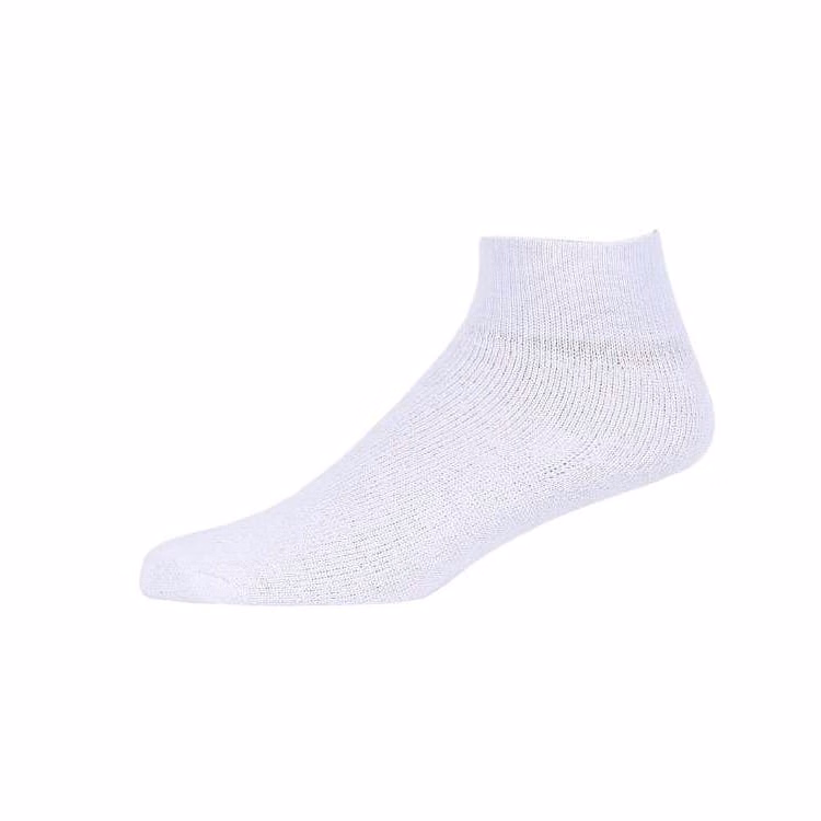 Quarter Sports Socks - White Size 9-11 4 Pack