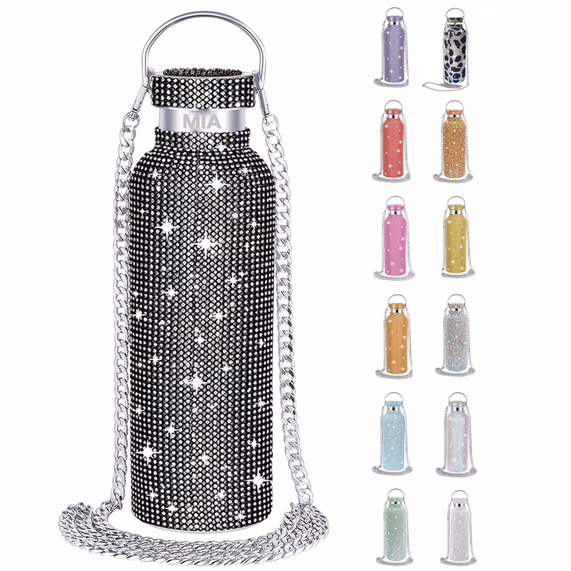 12oz Stainless steel insulated cup with diamond insert