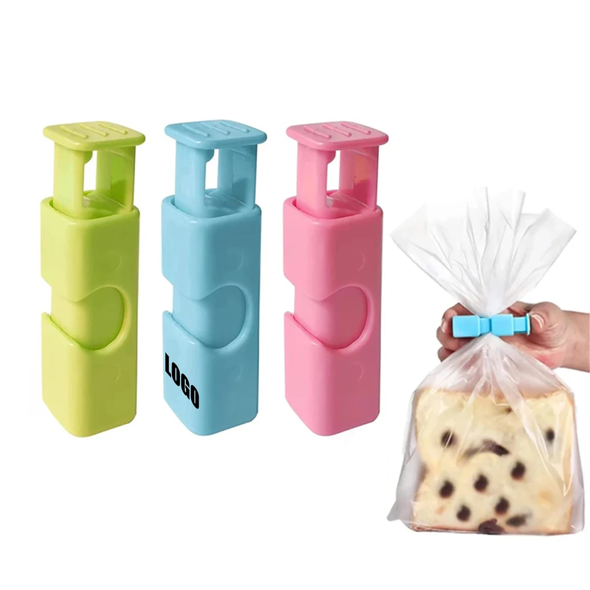 Spring Bread Bag Sealer Clip, custom kitchen gadget with logo imprint 1