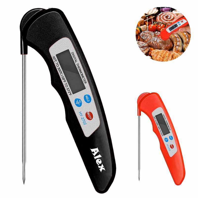 Folding food waterproof probe thermometer
