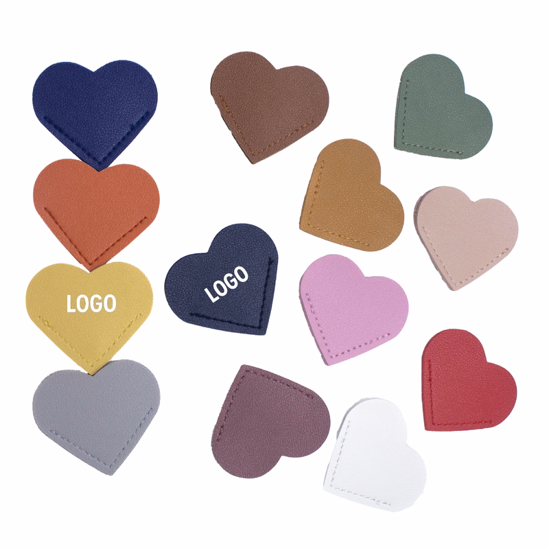 PU Leather Heart Bookmark