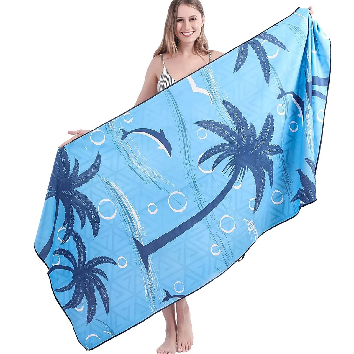 30"x 60" Sublimated Microfiber Sand Proof Beach Towel 1