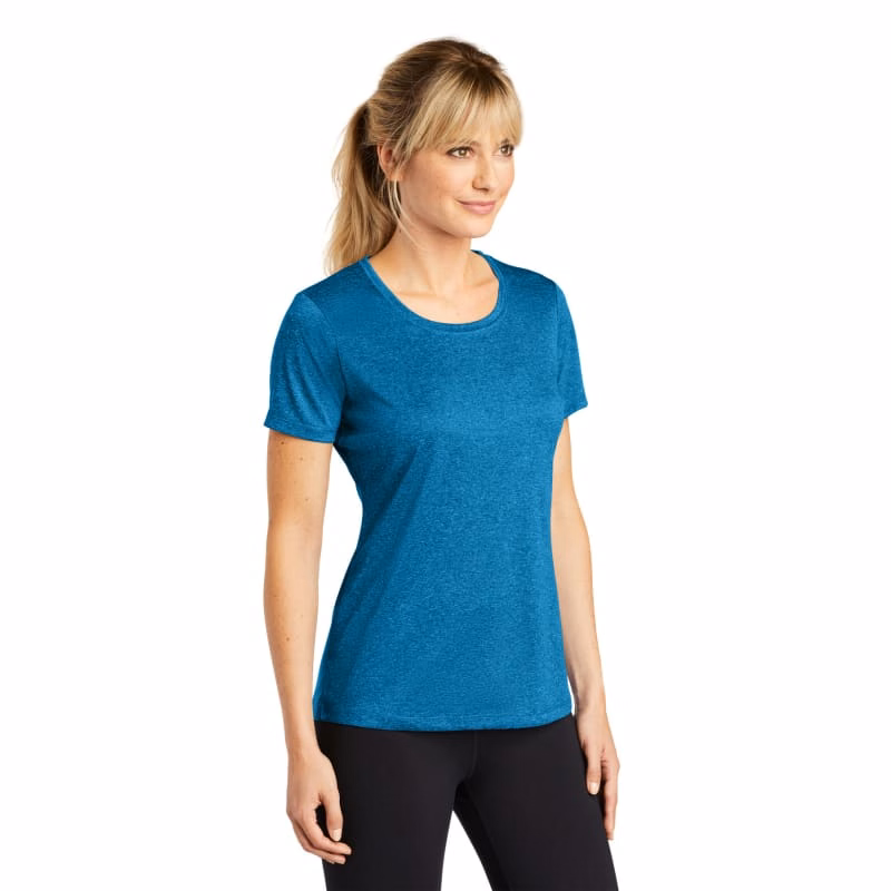 Sport-Tek Women's Heather Contender Scoop Neck Tee.