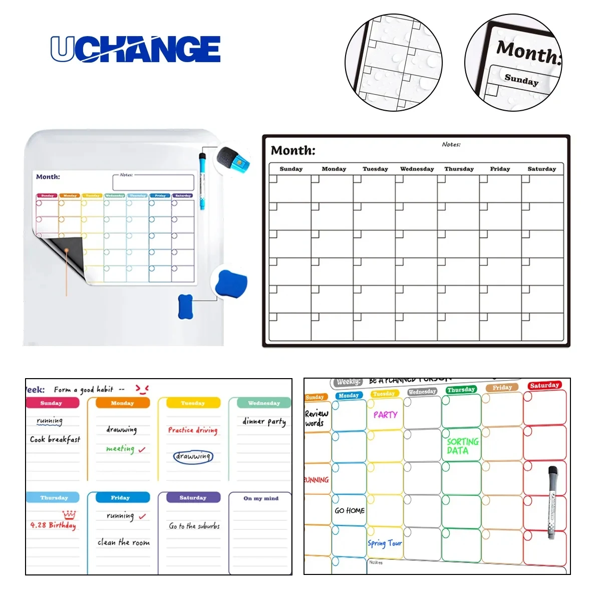 Magnetic Dry Erase Monthly Planner For Fridge 1