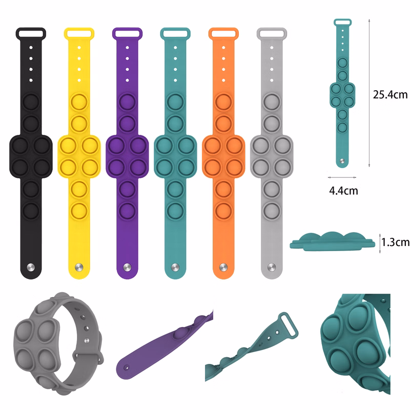 Square Push Pop Bubble Fidget Sensory Toy Wristband