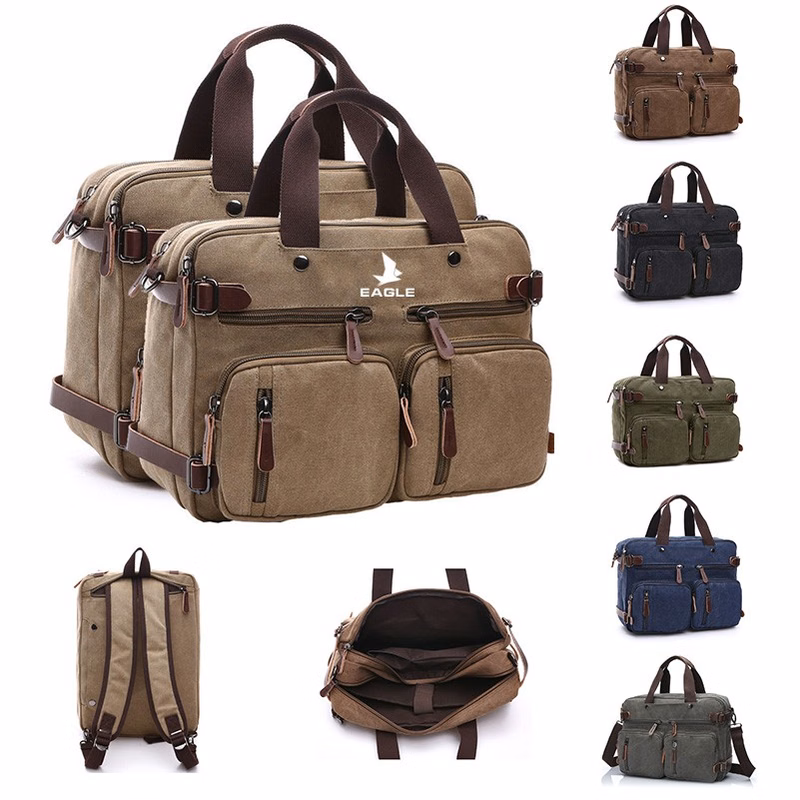 Canvas Laptop Bag Briefcase Messenger Bag