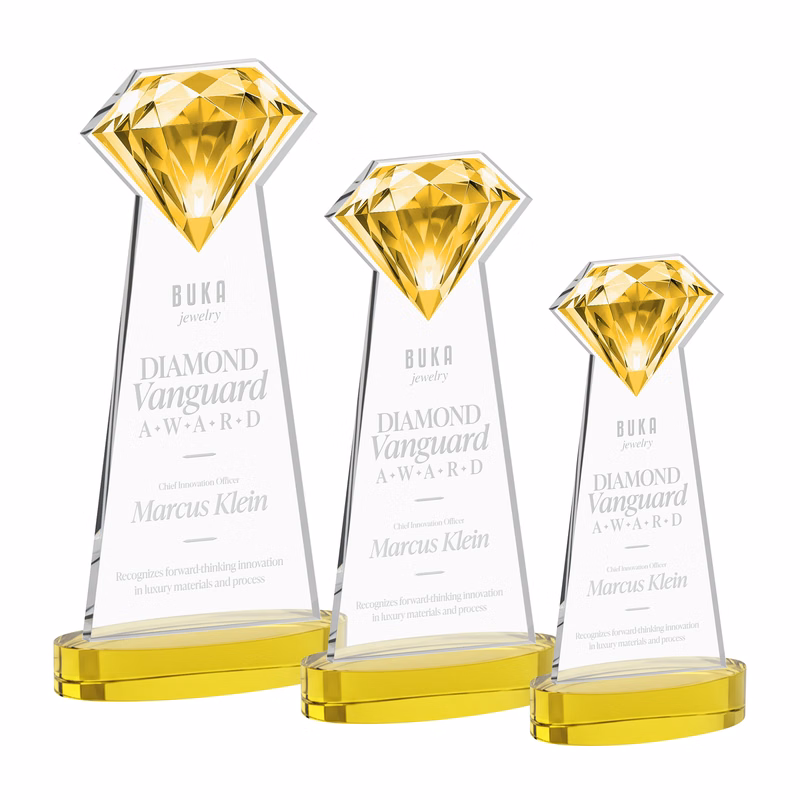 Gemstone Award on Alberton Base - Gold
