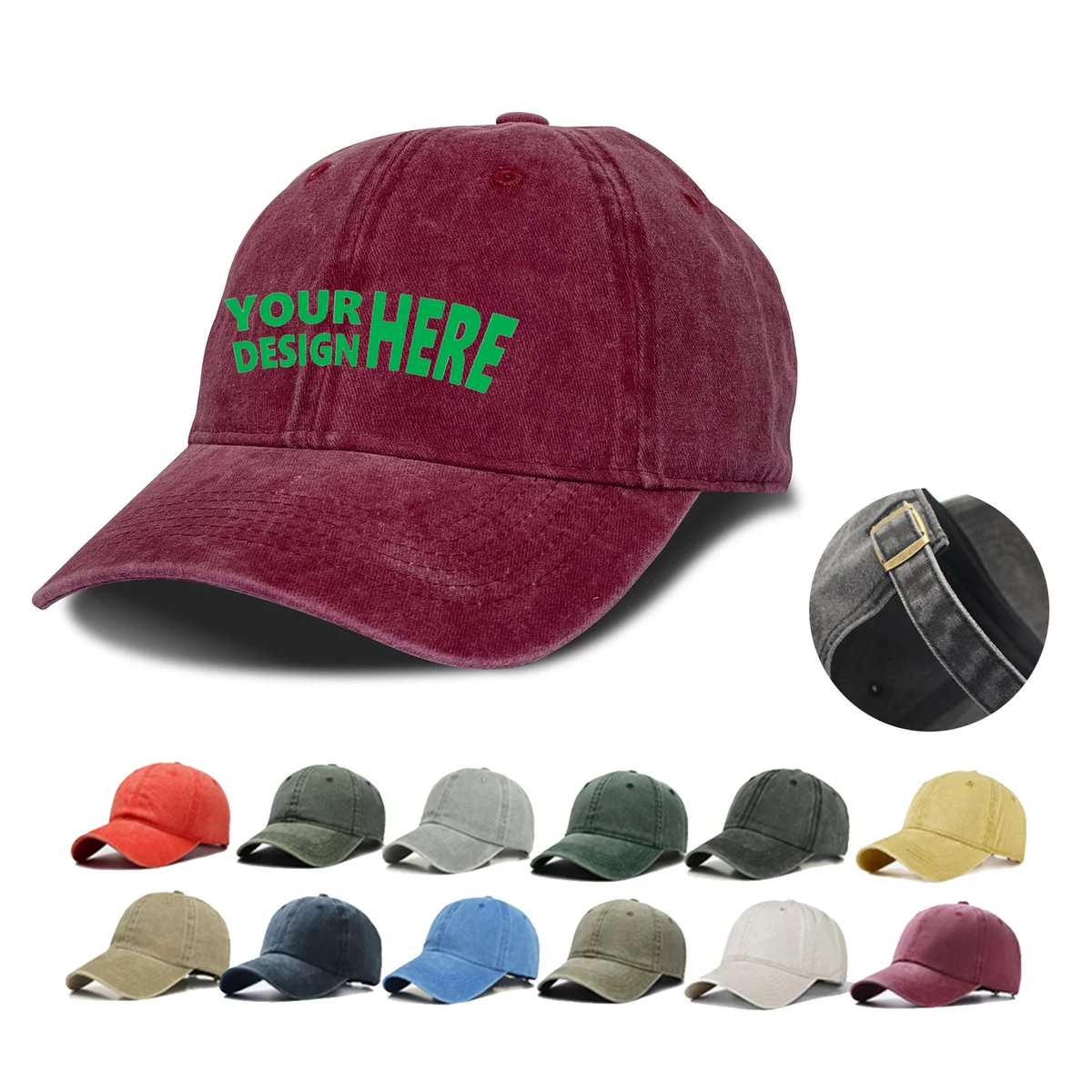 MOQ50 Vintage Washed Distressed Baseball Hats Caps 1