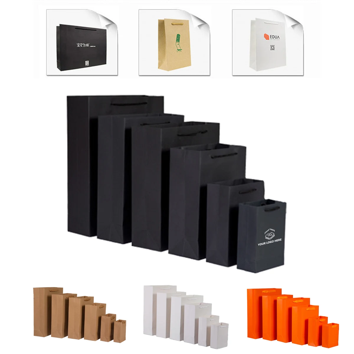 Premium Wide Handle Kraft Paper Tote 1
