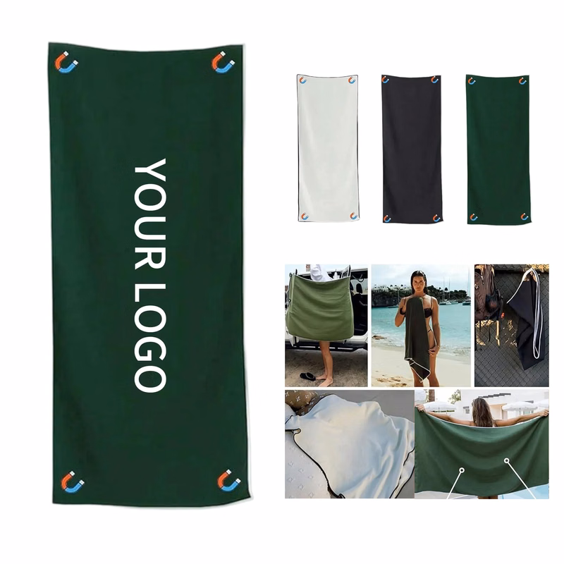 MOQ 50 Outdoor Magnetic Bath Towel