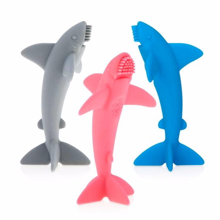 Nuby Shark Toothbrushes - Massaging Assorted Colors