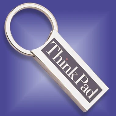 Silver Color Rectangular Brass Key Ring 1