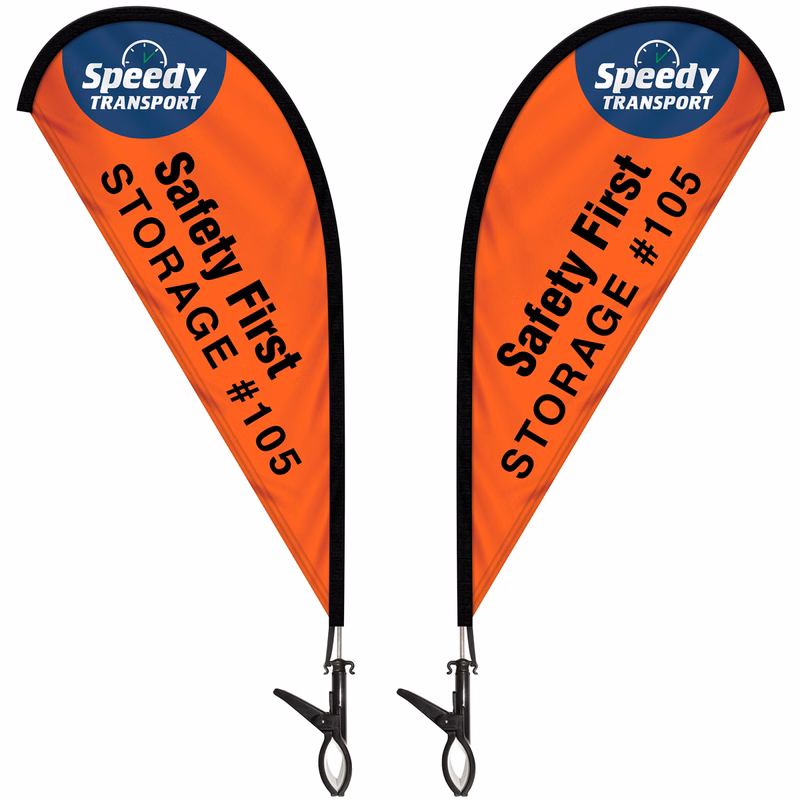 Double Sided Mini Teardrop Banner with Clip