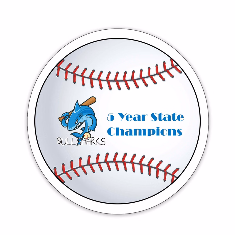 Baseball Shaped NoteKeeper™ Magnet 20 Mil