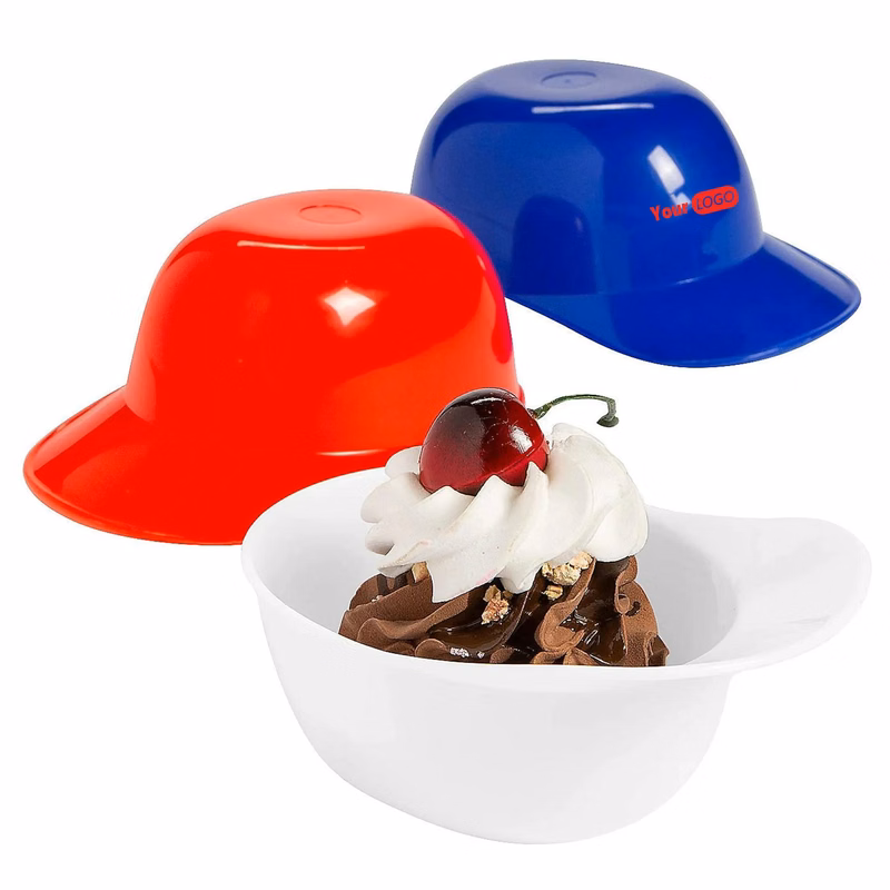 Baseball Shape Plastic Ice Cream Bowl