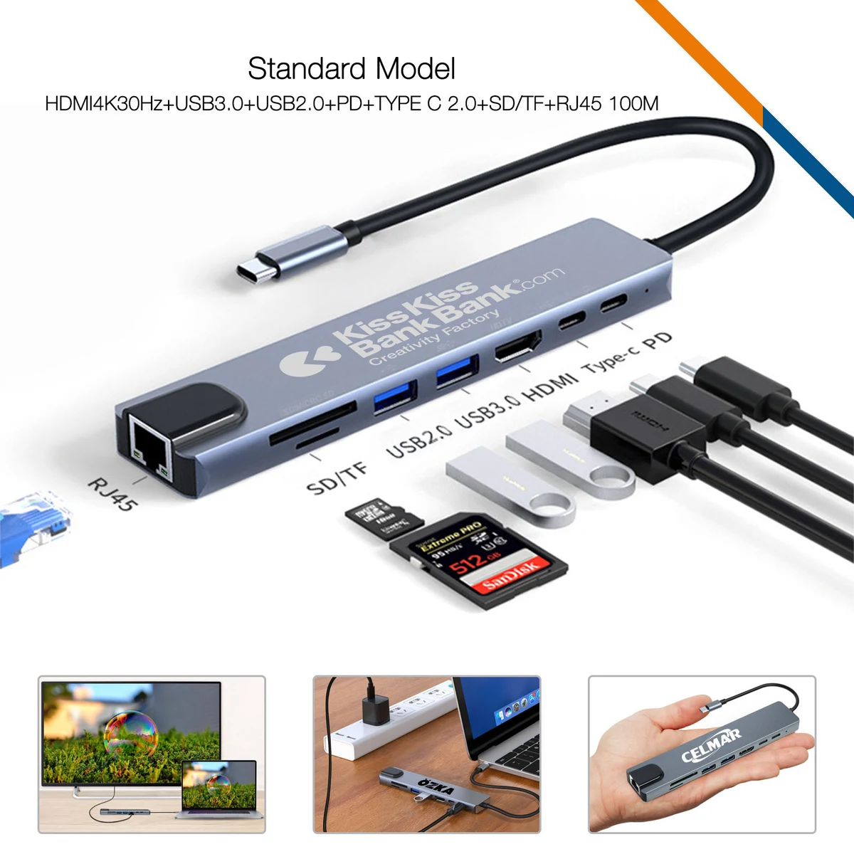 Tiedy 8in1 USB Hub 1