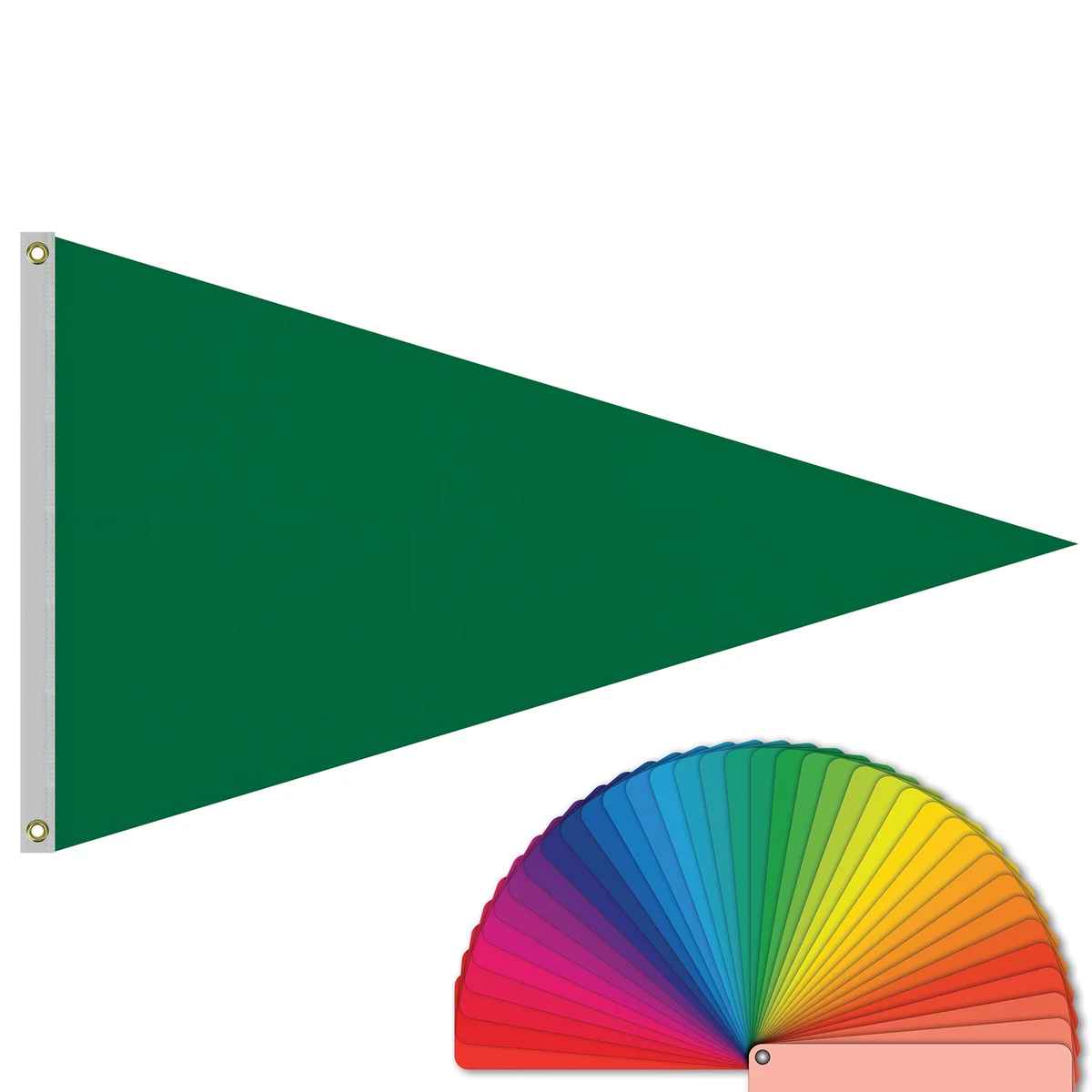 3' x 5' Solid Color Pennants with Heading & Grommets 1
