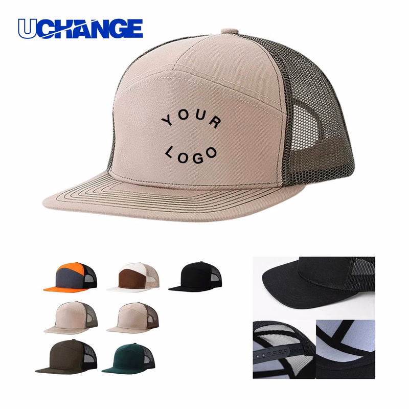 Cotton Snapback Cap Headwear with Flat Visor for Adults