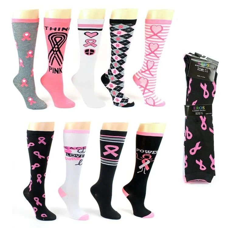 Women's Knee High Socks - Size 9-11 Breast Cancer Awareness 1