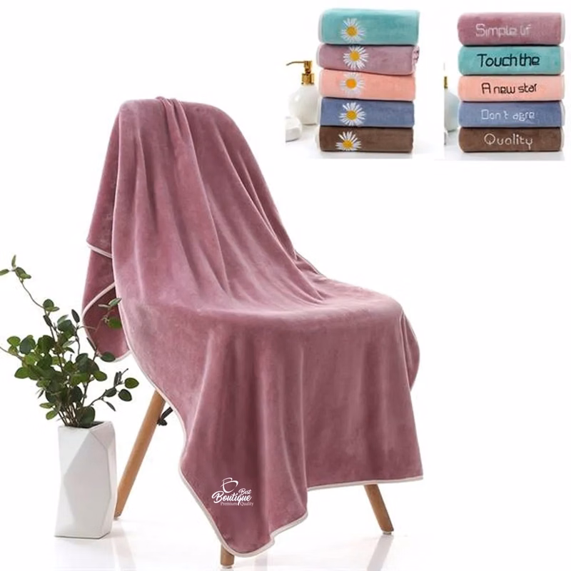 Coral Velvet Pure Color Soft Customed Beach And Bath Towel