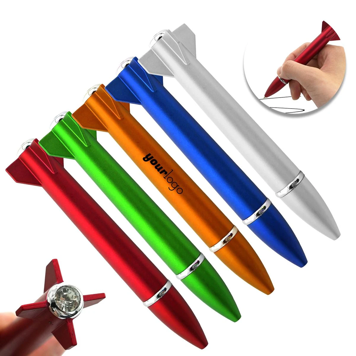 Rocket Missile Shaped ABS Writing Pen, custom pen with logo imprint 1