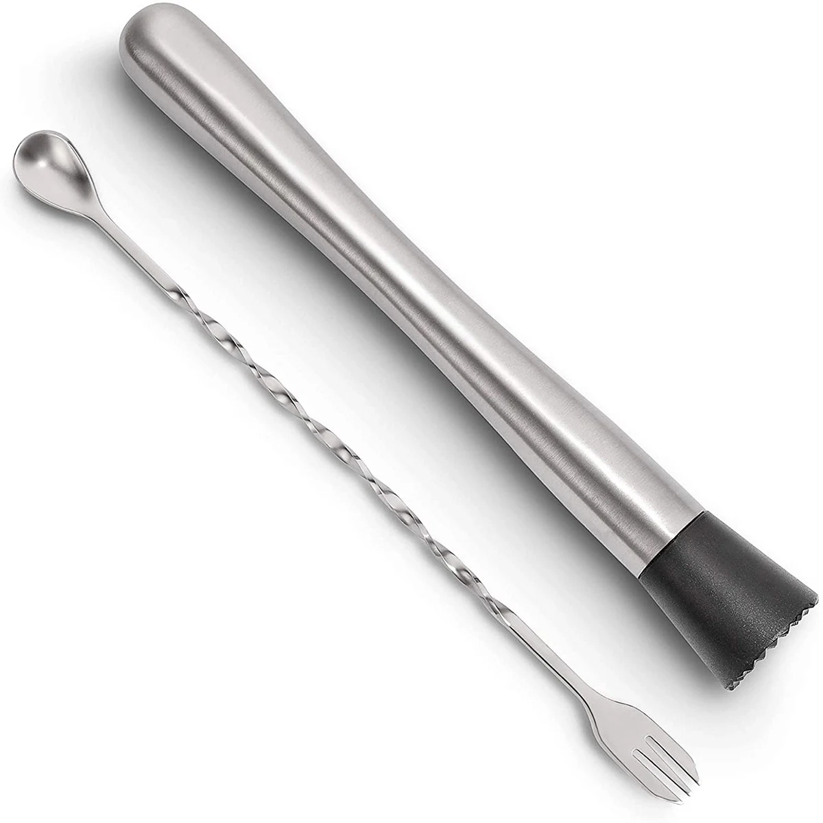 10 Inch Stainless Steel Cocktail Muddler And Mixing Spoon 1