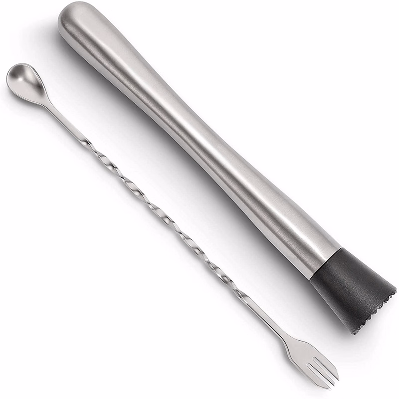 10 Inch Stainless Steel Cocktail Muddler And Mixing Spoon
