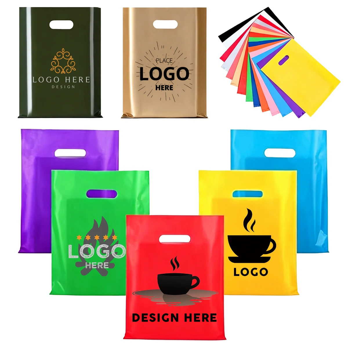 Die Cut PE Plastic Handle shopping Bag 1