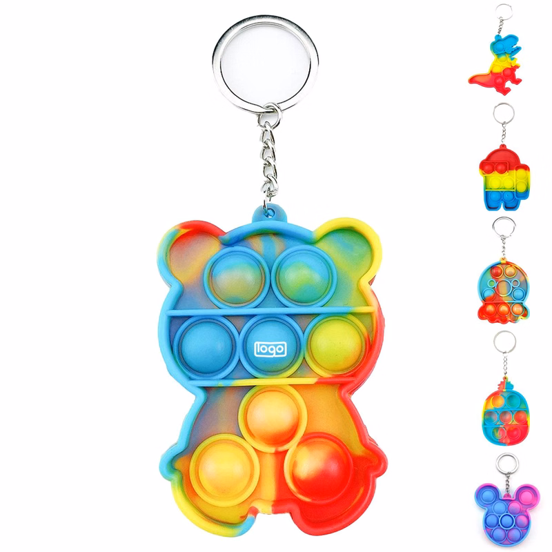 Mini Push Pop Bubble Keychain Fidget Toy