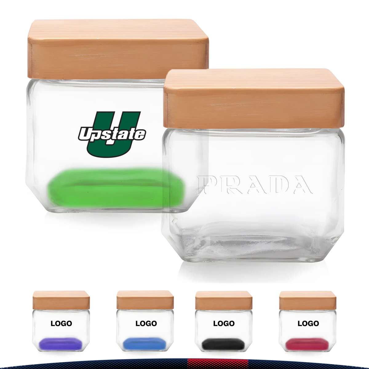 27 oz. Shanti Glass Jars with Wooden Lid 1