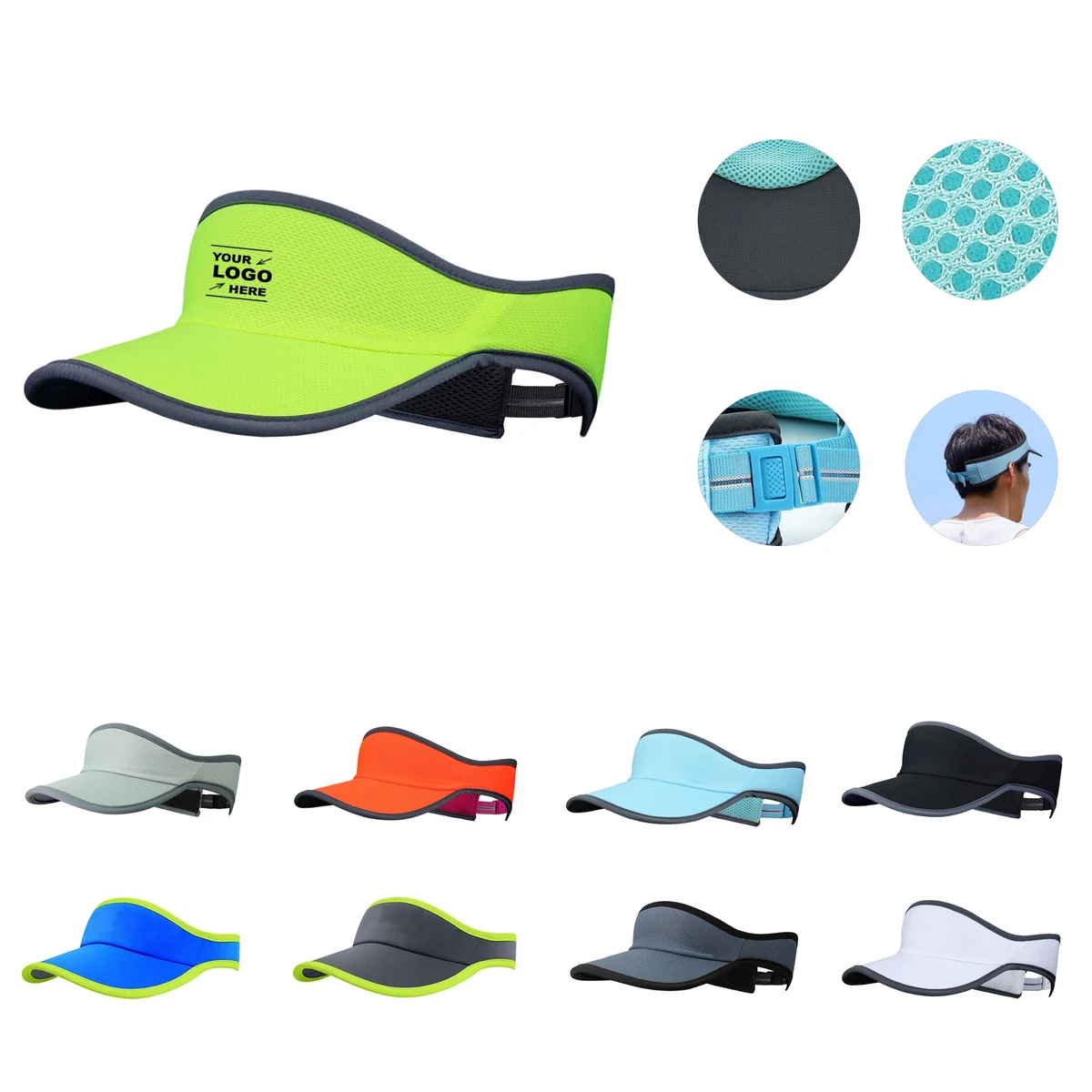 Unisex Quick Dry Breathable Empty Top Sun Cap 1