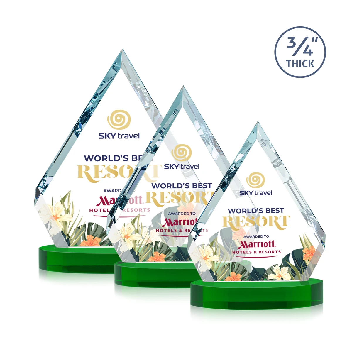 Apex VividPrint™ Award on Alberton Base - Green 1