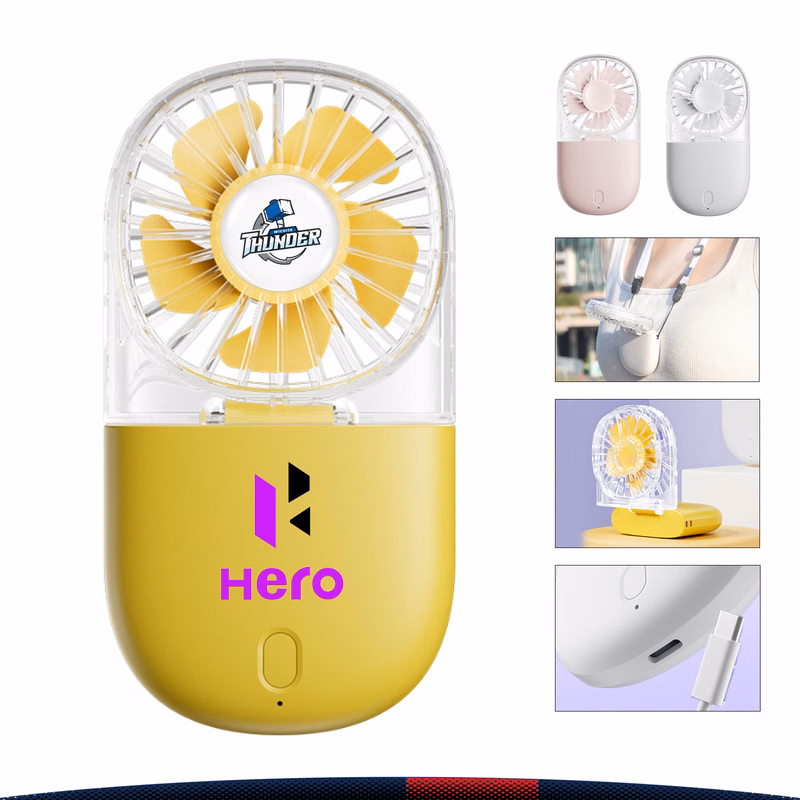 Zephyra Foldable Clear Handheld Fan
