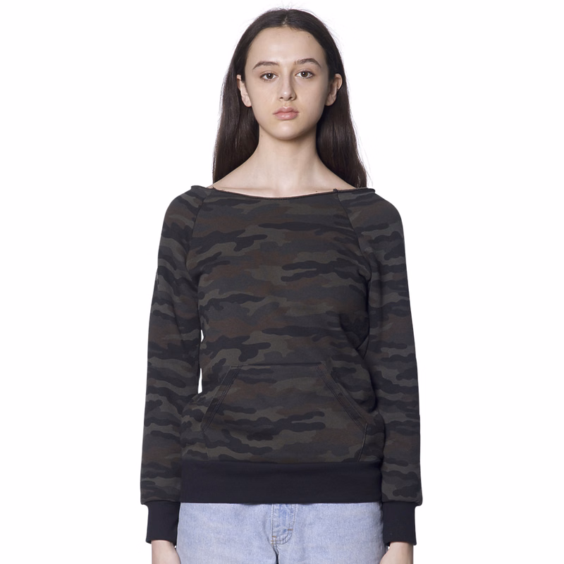 Women's Camo Fleece Raglan Sweatshirt