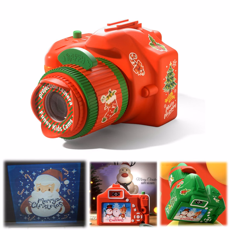 Mini Christmas Projection Camera Shape Children's Toy Gifts