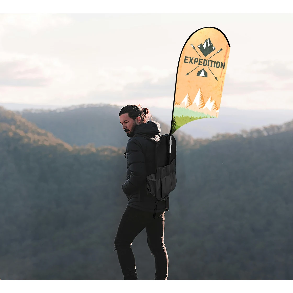 Backpack Flags - U Shape Double sided (18.89" x 39.63") 1